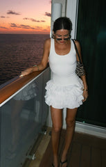 Rita Ruffle Skort Dress ~ White
