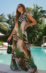 Jackie Maxi Dress ~ Caribbean Palms