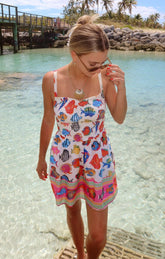 Dixie Mini Dress ~ Rainbow Reef