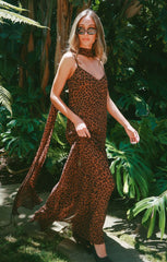 Dalia Maxi Dress ~ Leopard Latte