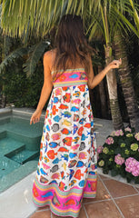 Skylar Maxi Dress ~ Rainbow Reef