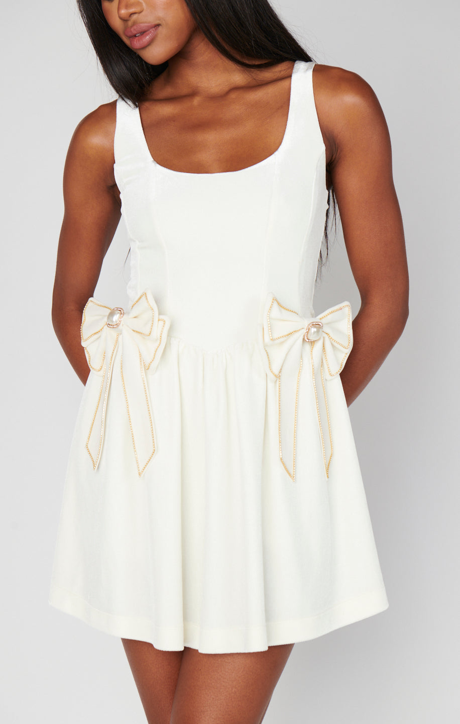 Ricci Skort Dress ~ White Velvet