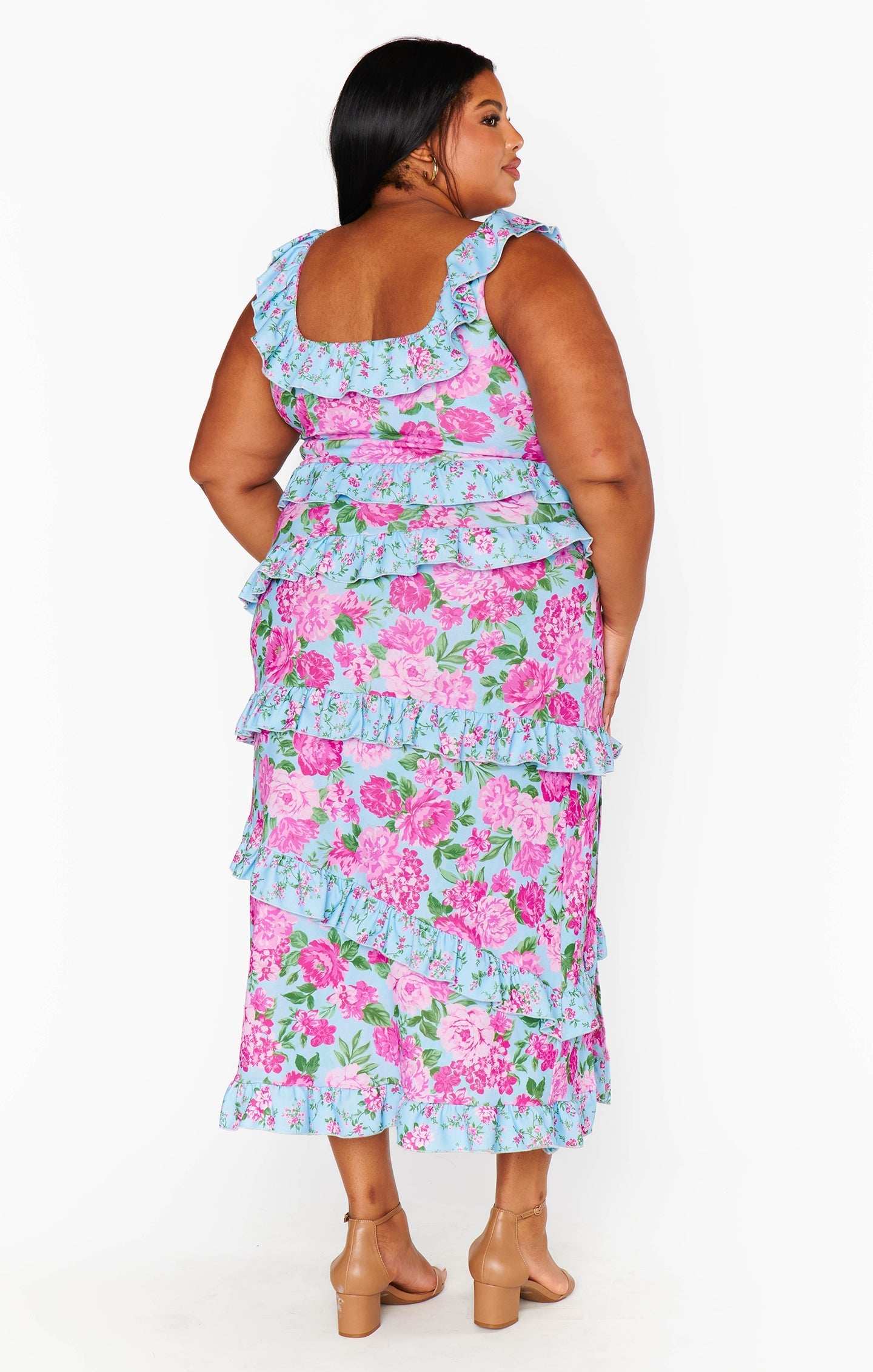 Greta Dress ~ Cottage Floral Multi Stretch