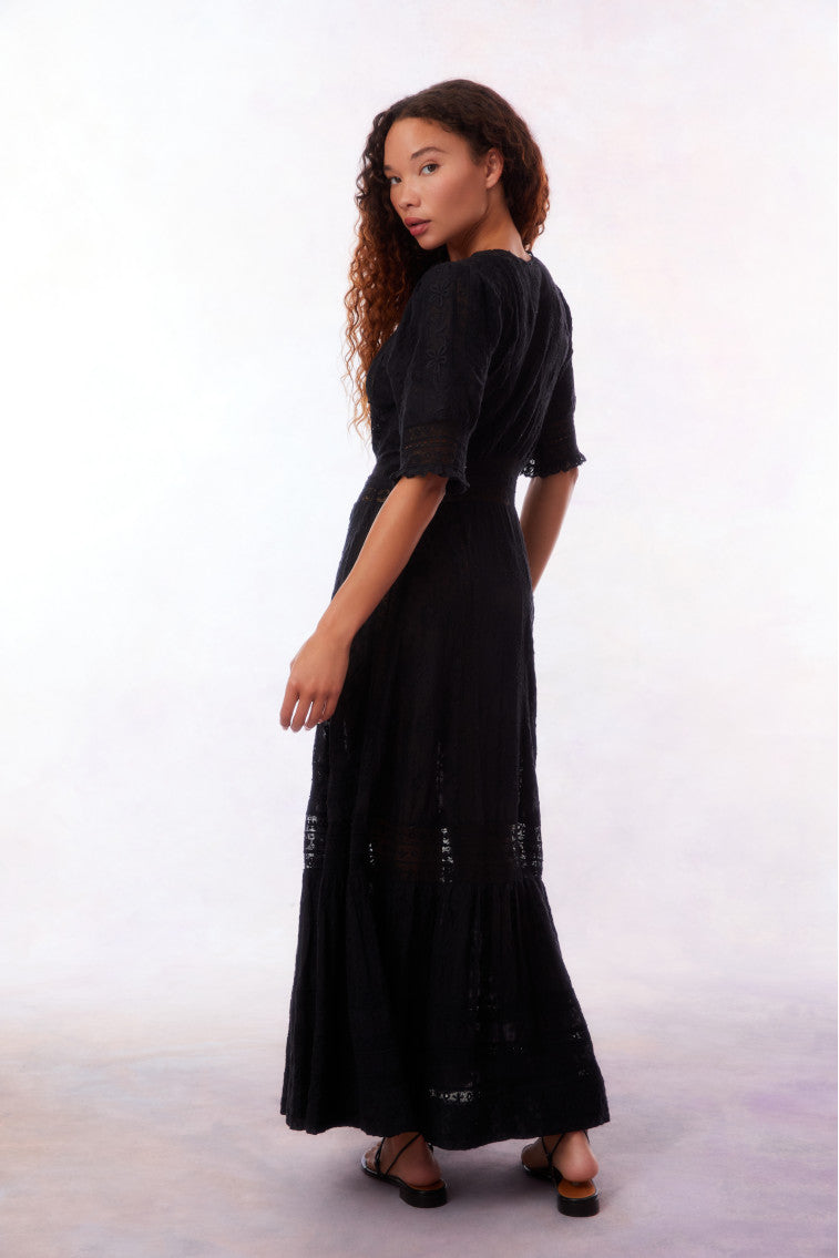Minka Maxi Dress-BLACK