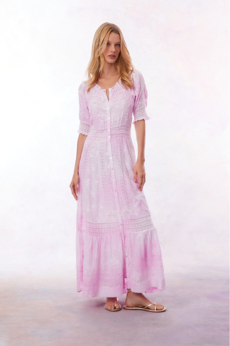 Minka Maxi Dress-PEONY PINK