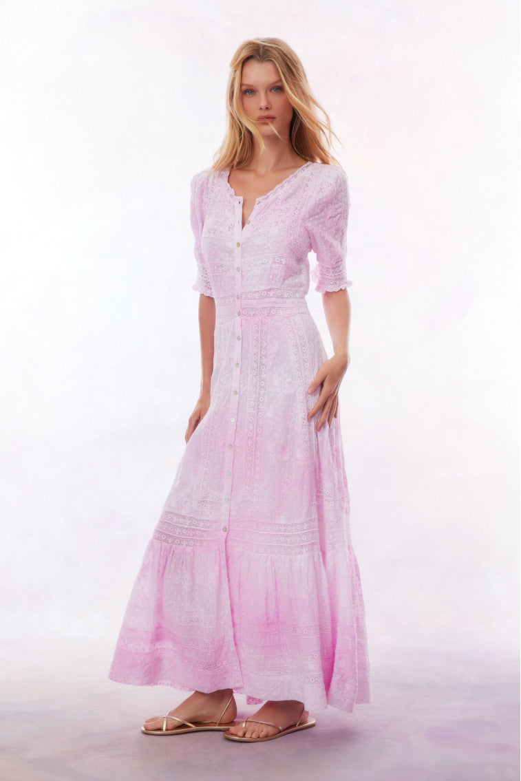 Minka Maxi Dress-PEONY PINK