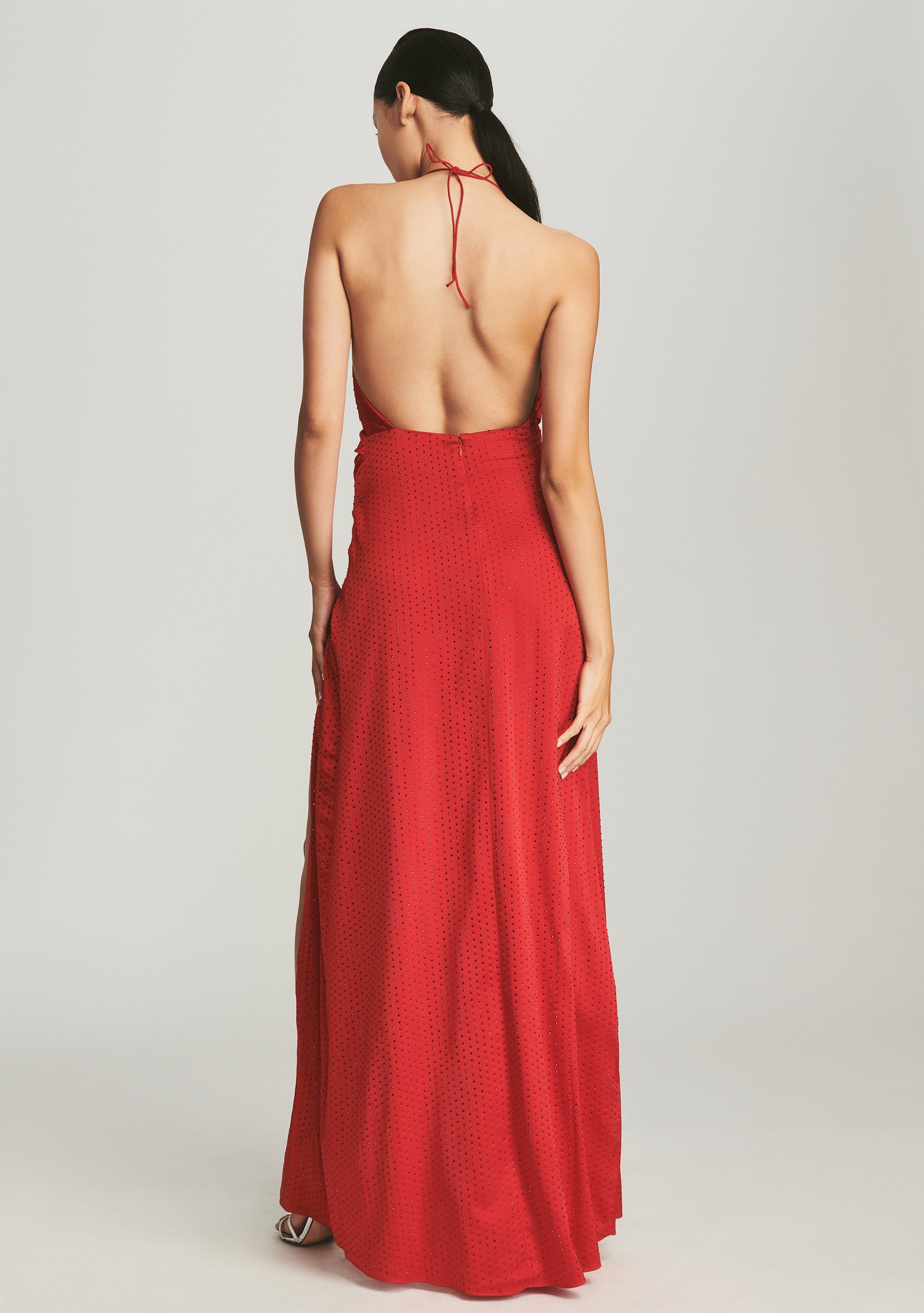 Ceres Embellished Silk Dress