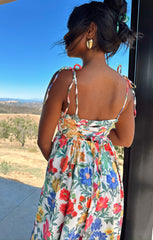 Juliet Maxi Dress ~ Charm Peony White Taffeta