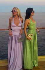 Eliza Maxi Dress ~ Key Lime Light Taffeta