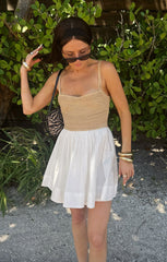 Sun Deck Mini Dress ~ White Voile With Twisted Rope