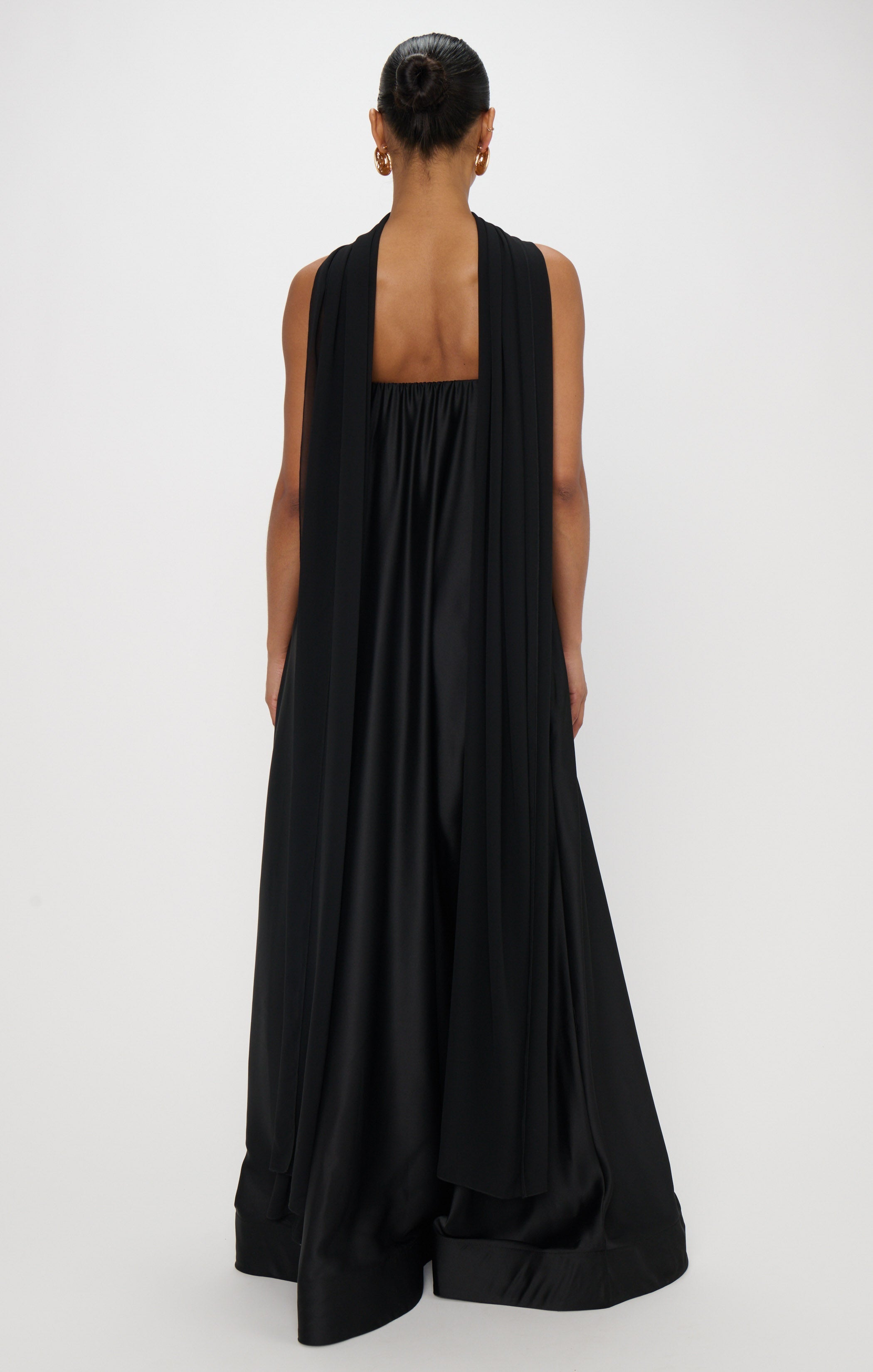 Tinsley Tube Dress ~ Black Luxe Satin