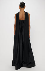 Tinsley Tube Dress ~ Black Luxe Satin