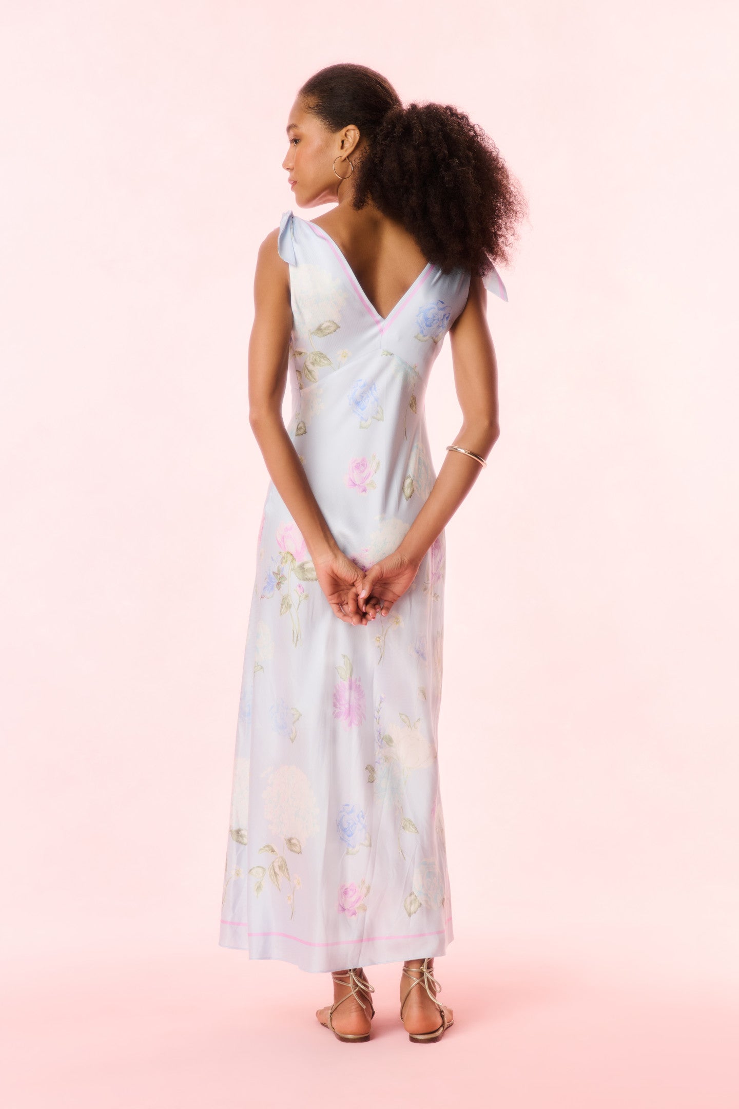 Perri Floral Scarf-Tie Maxi Dress