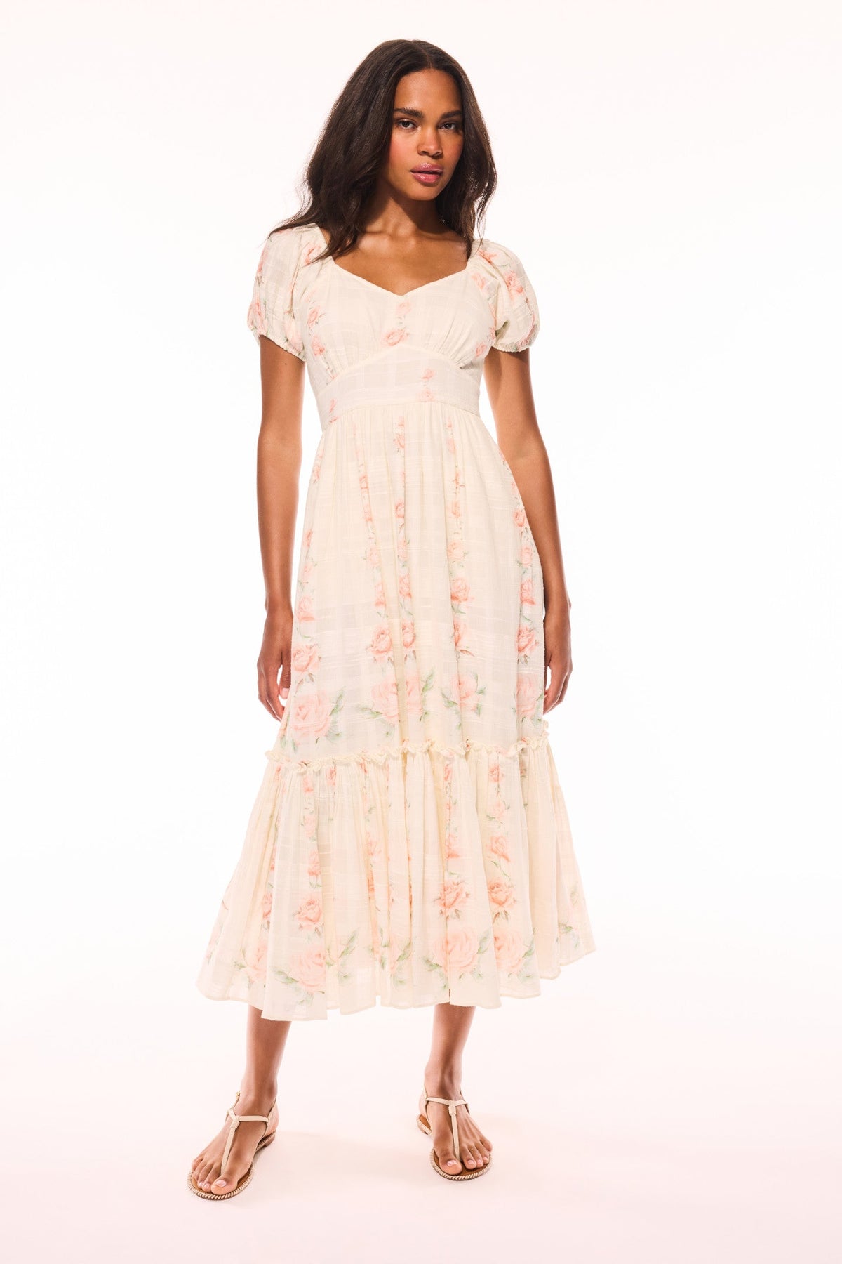 Angie Upcycled Cotton Midi Dress - SOFT YELLOW