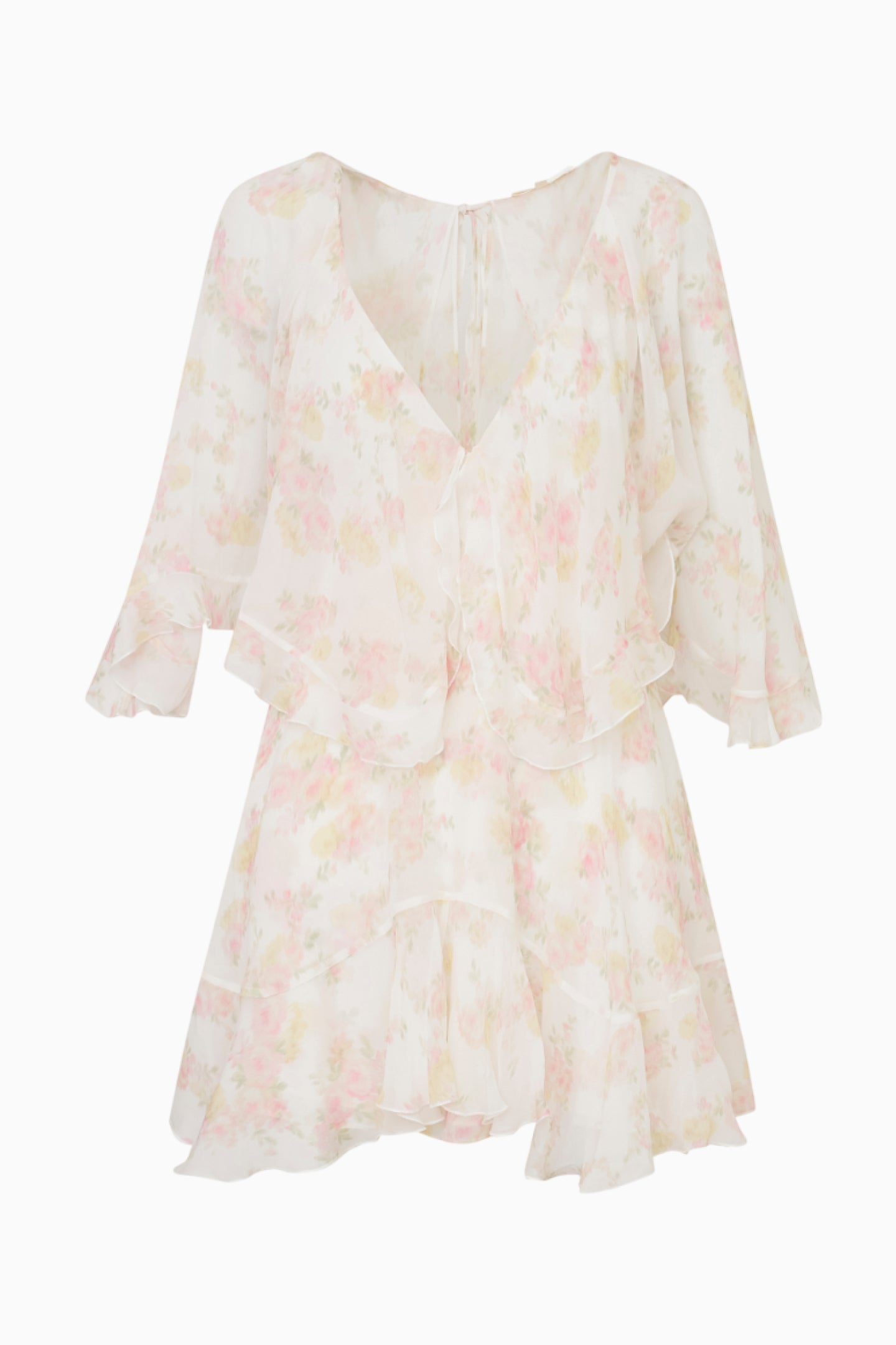 Avaline Floral Chiffon Mini Dress
