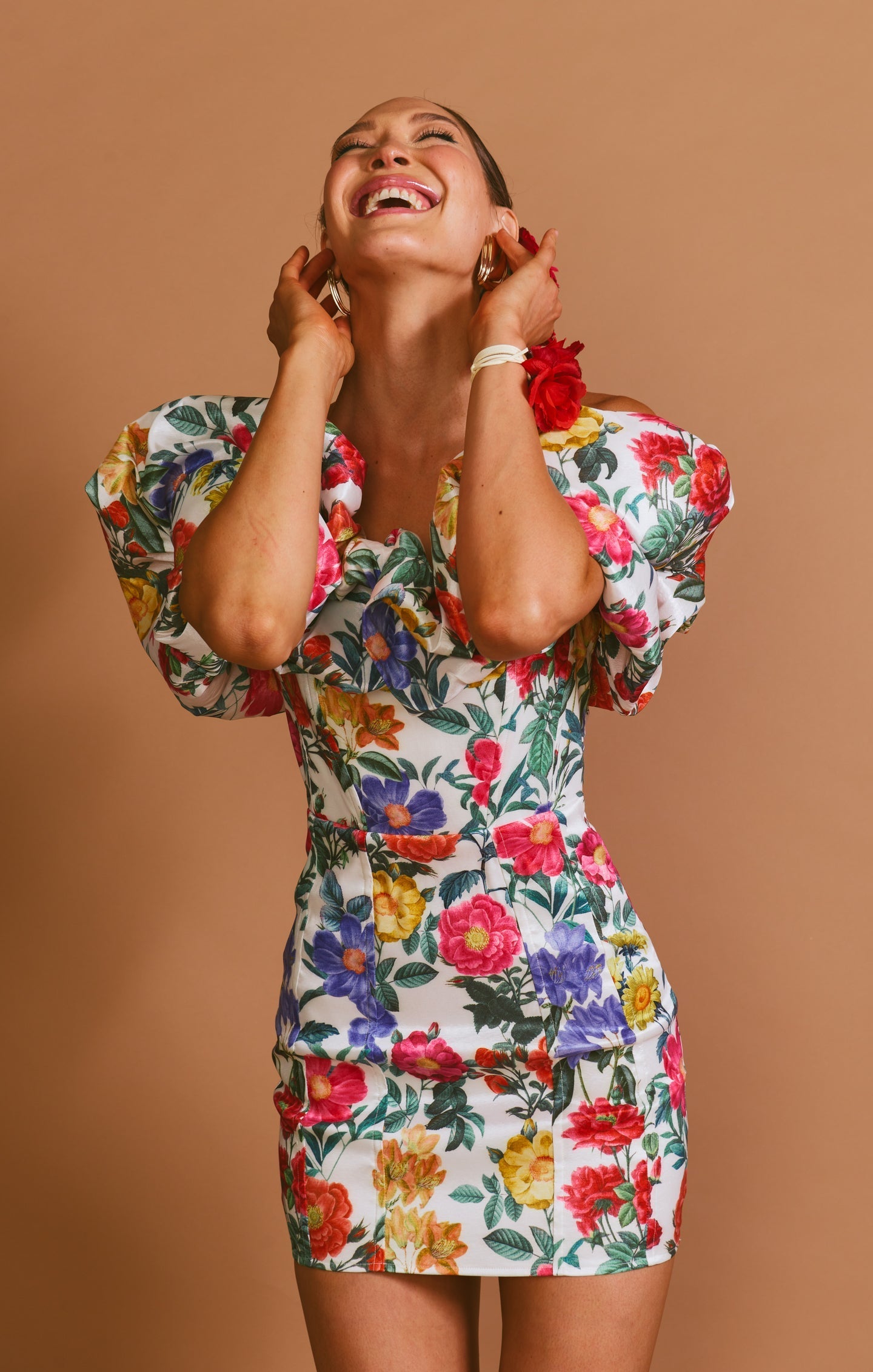 Major Drama Dress ~ Charm Peony White Taffeta