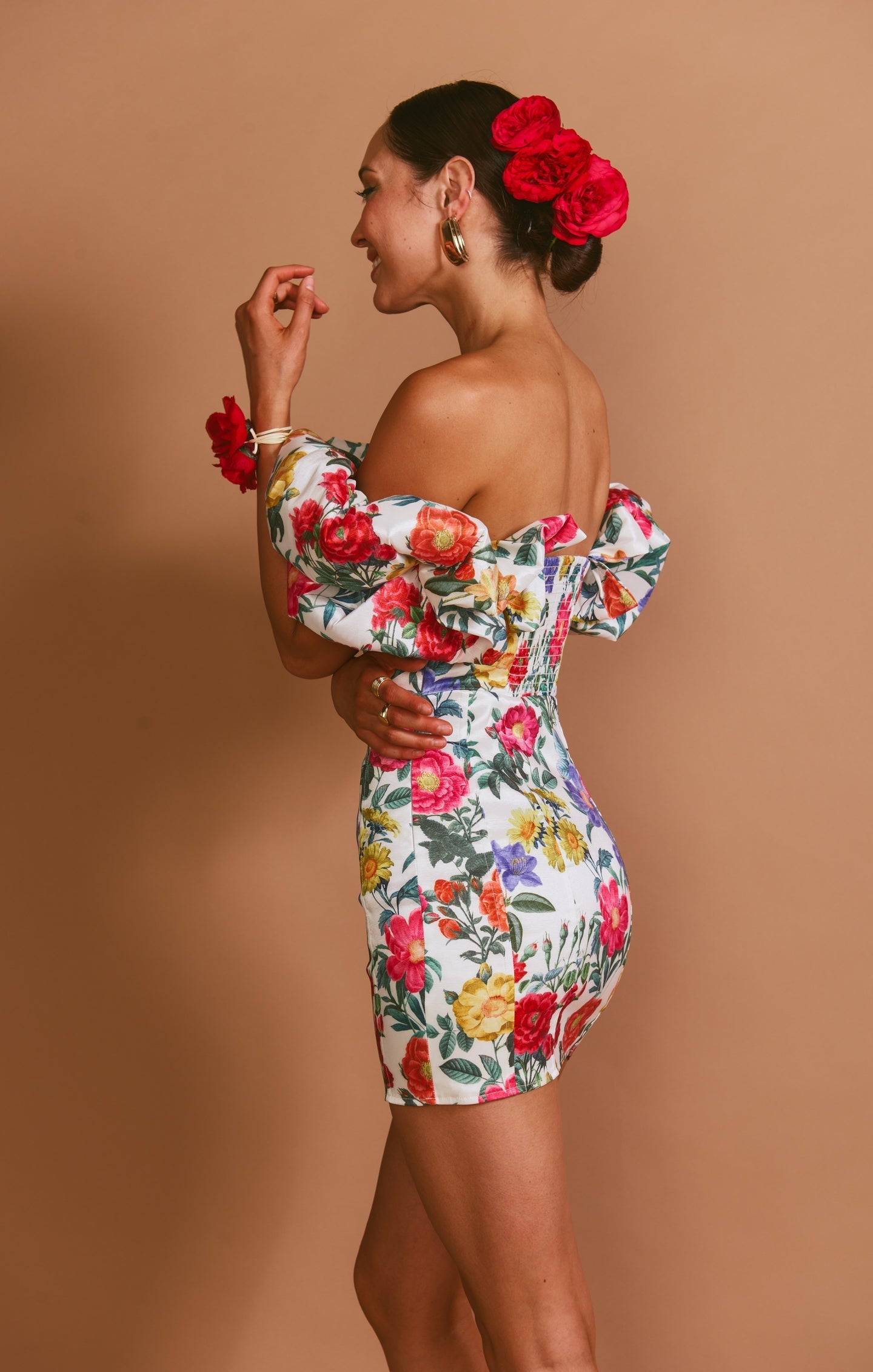 Major Drama Dress ~ Charm Peony White Taffeta