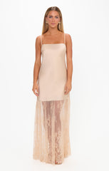 Vanity Dress ~ Champagne Luxe Satin