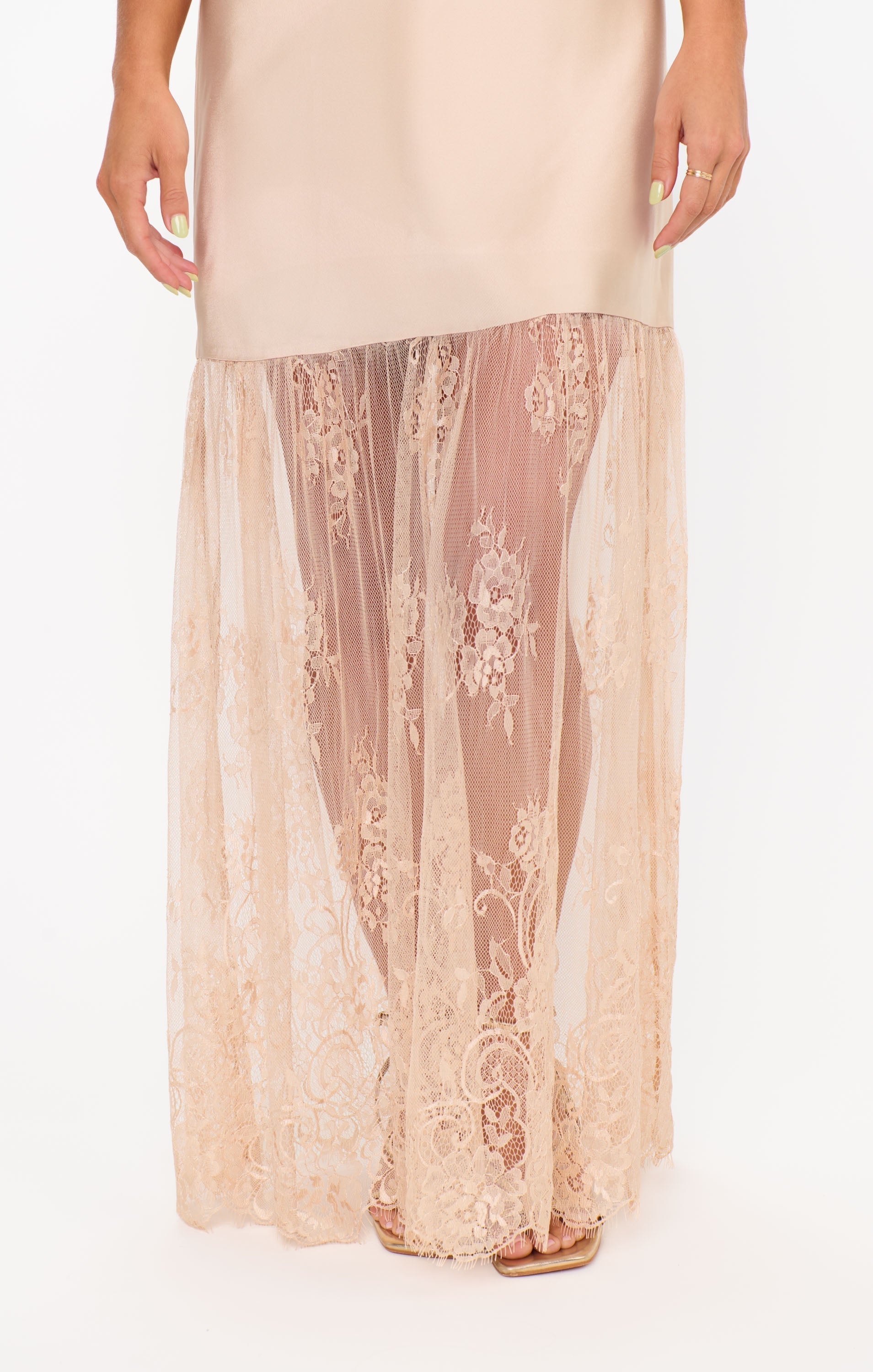 Vanity Dress ~ Champagne Luxe Satin