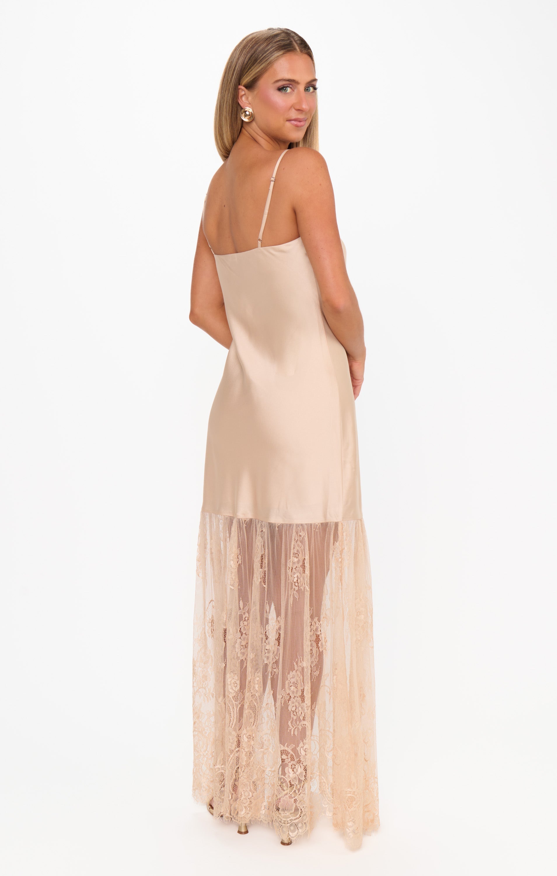 Vanity Dress ~ Champagne Luxe Satin