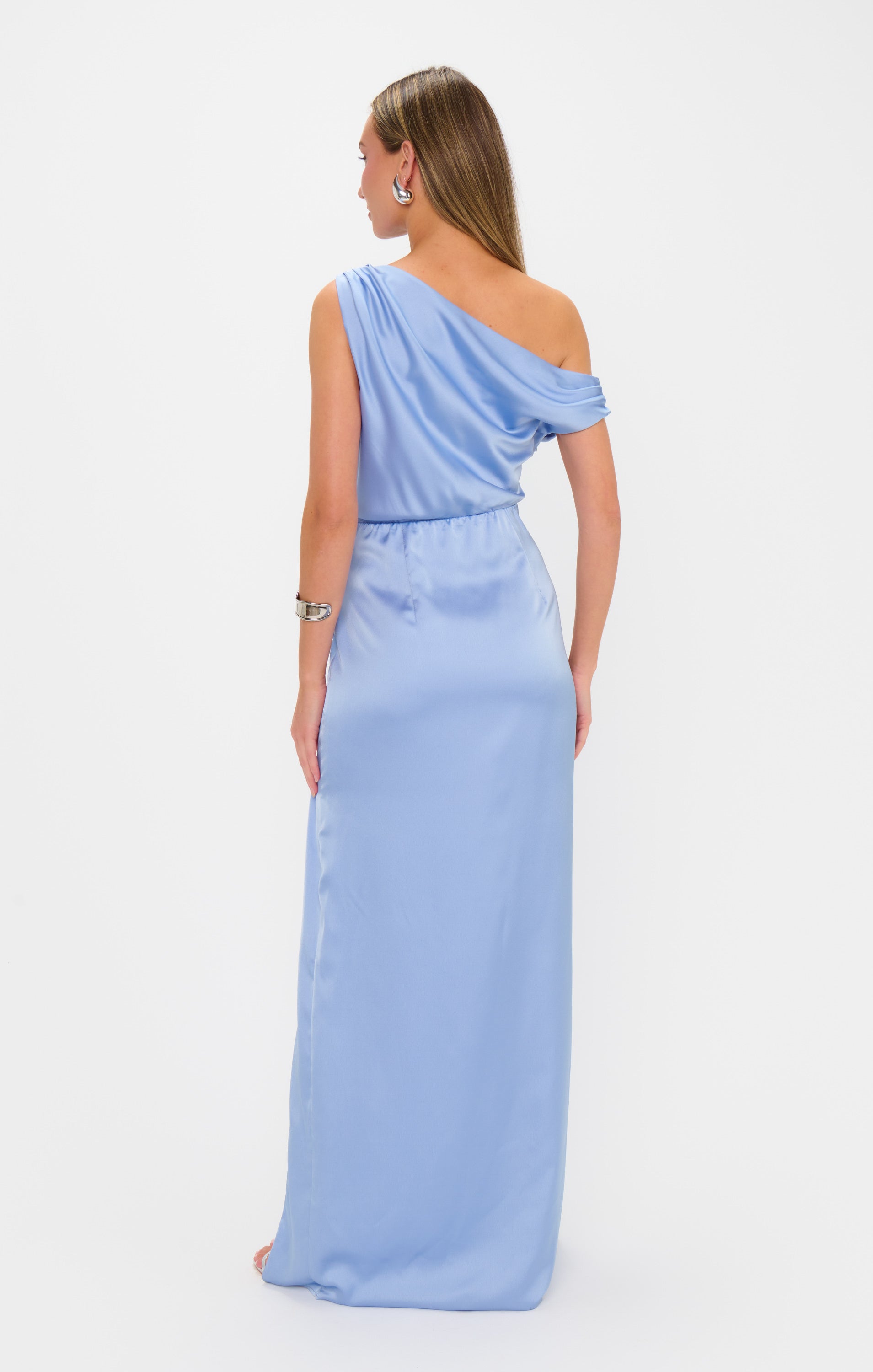 Jodie Dress ~ Borrowed Blue Luxe Satin