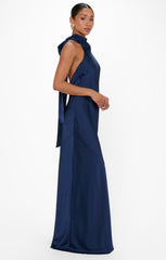 Lisa Maxi Dress ~ Midnight Navy Luxe Satin