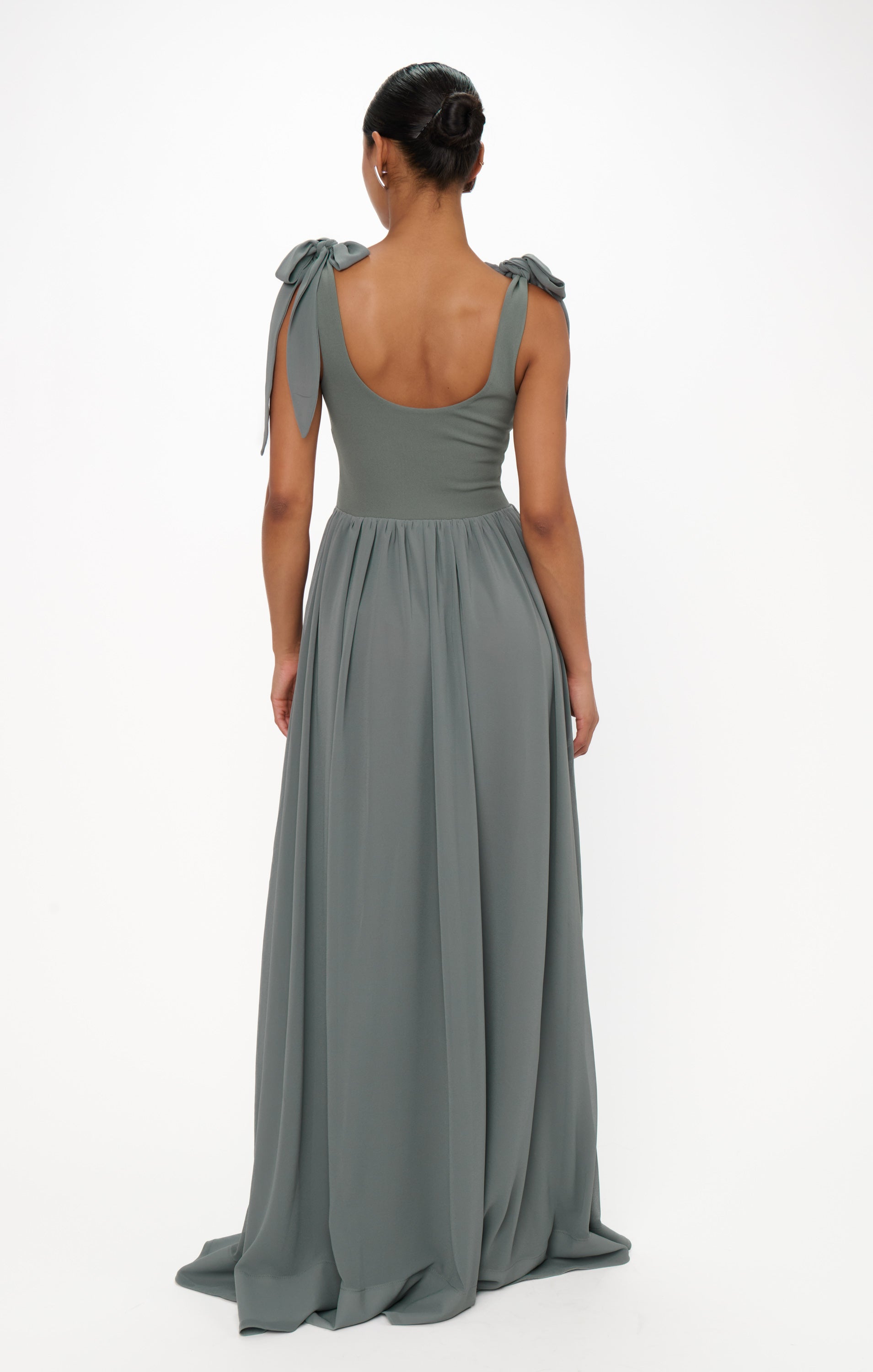 Harper Maxi Dress ~ Deep Sage Chiffon