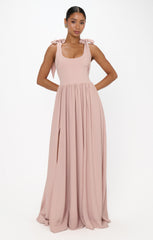 Harper Maxi Dress ~ Dusty Blush Crisp