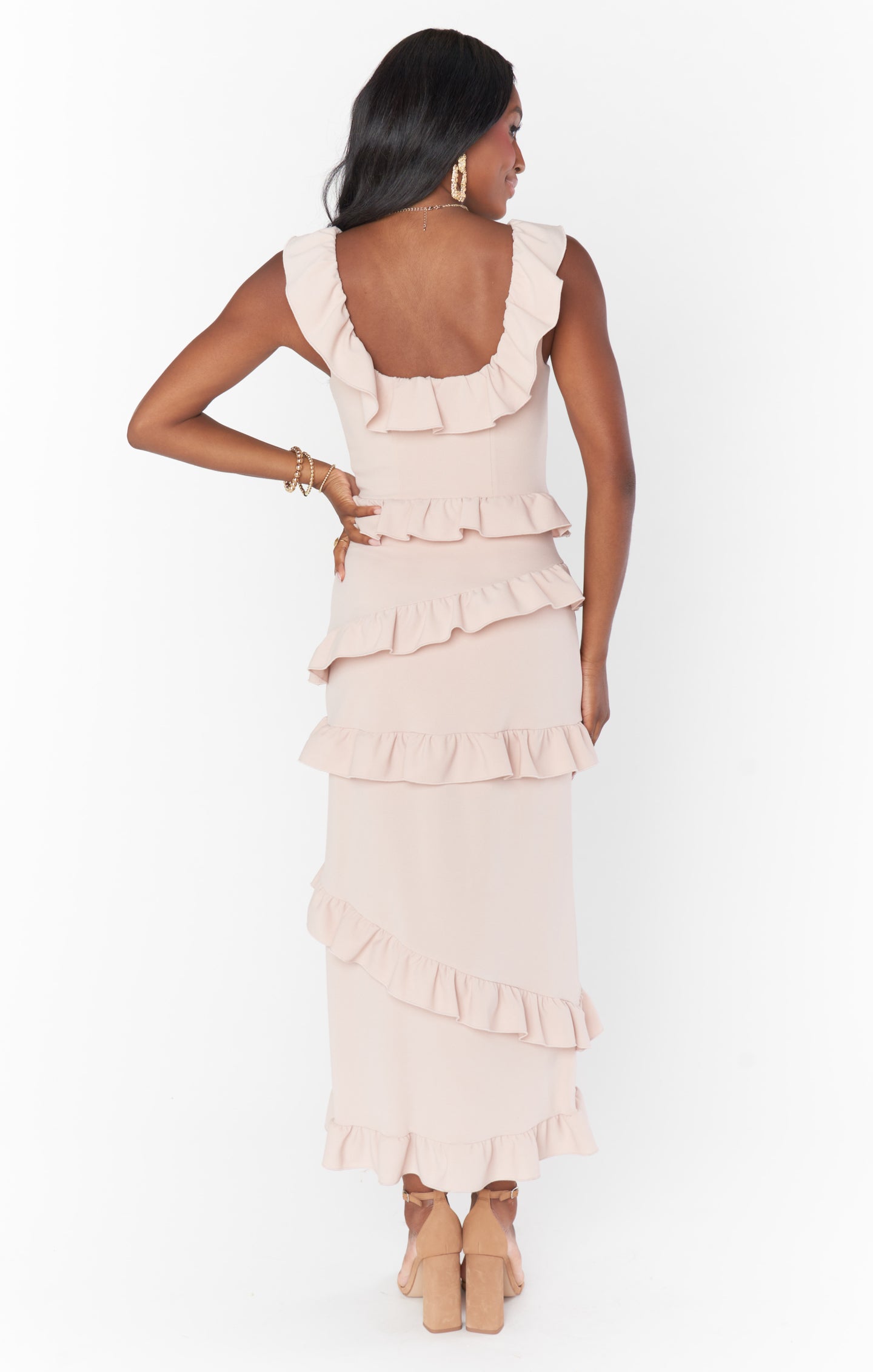 Greta Dress ~ Dusty Blush Stretch