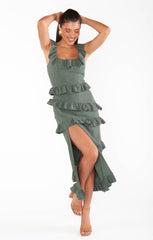 Greta Dress ~ Deep Sage Stretch