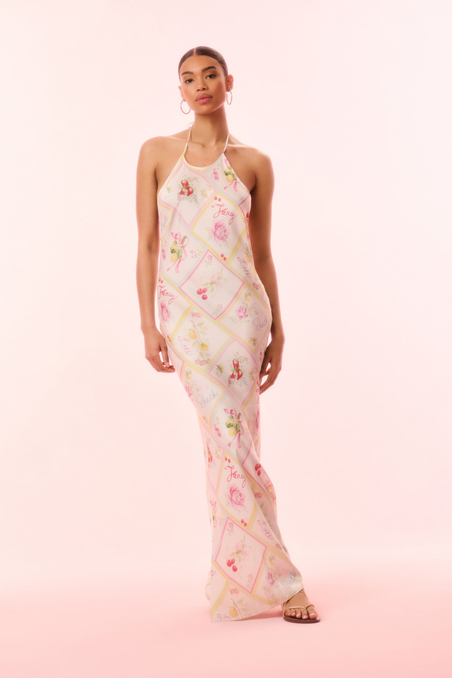 Brynthe Silk-Blend Fruit Print Dress