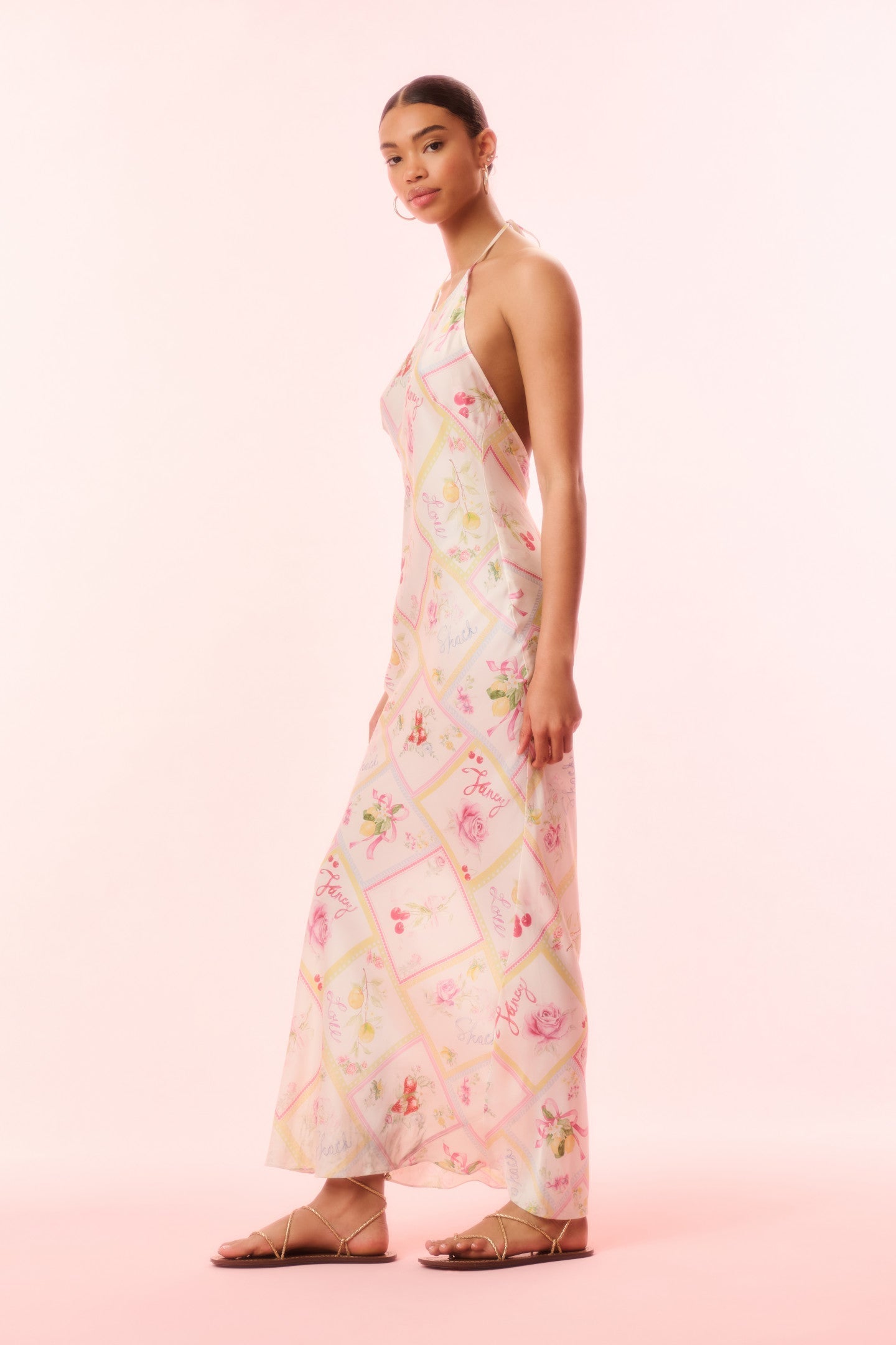 Brynthe Silk-Blend Fruit Print Dress
