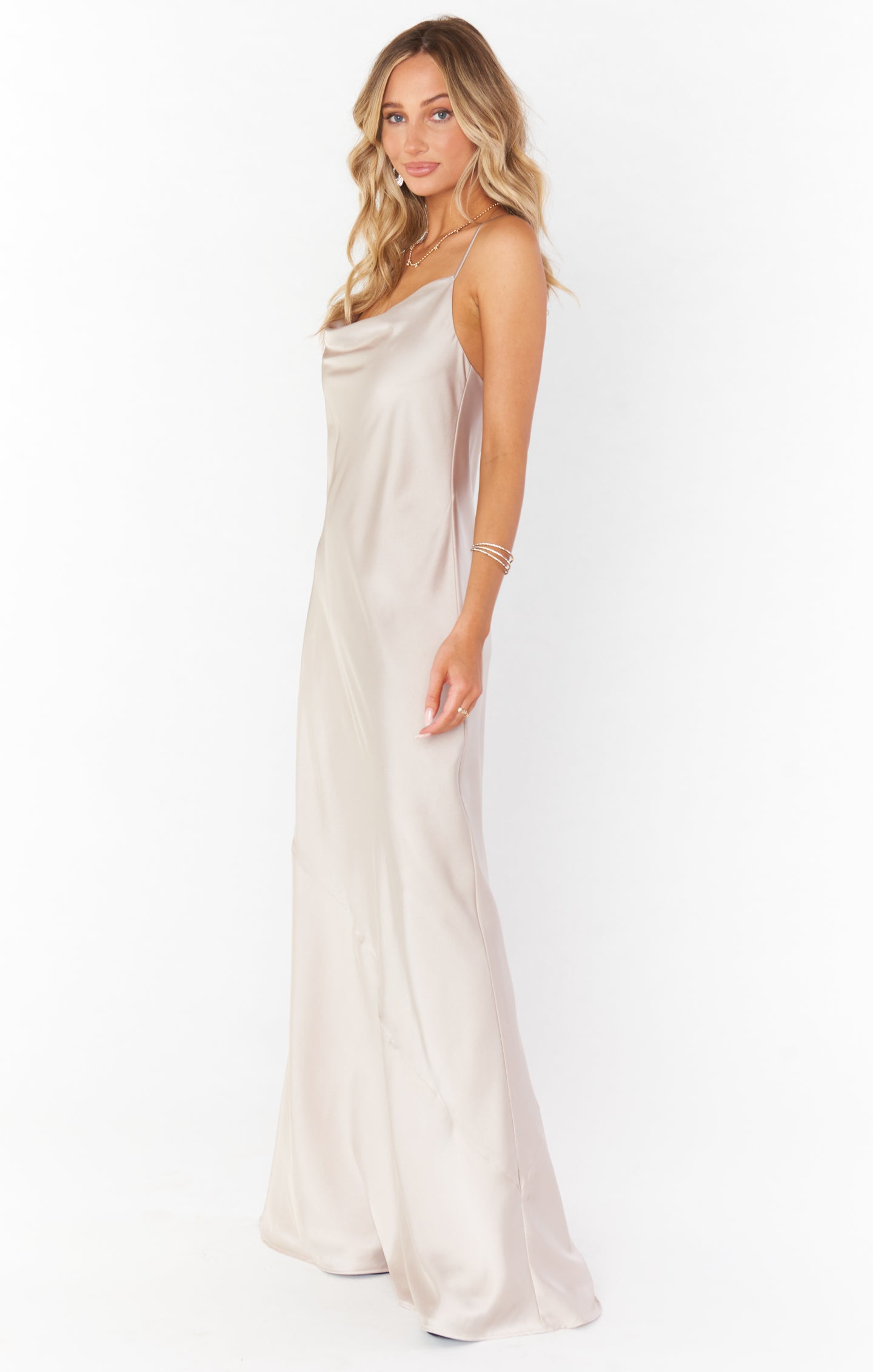 Tuscany Maxi Slip Dress ~ Show Me The Ring Luxe Satin