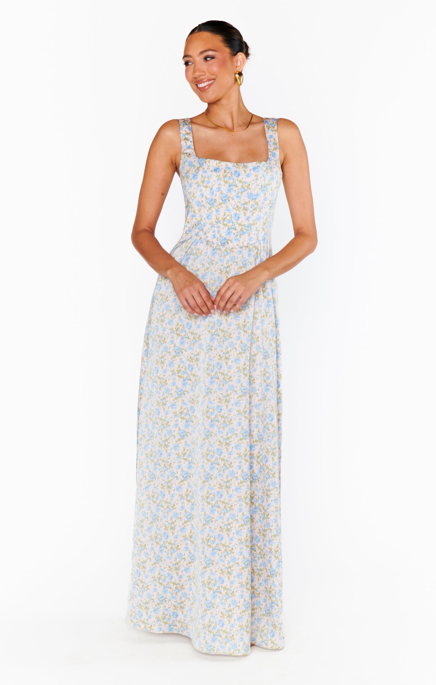 Nina Maxi Dress ~ Charming Rose Luxe Satin