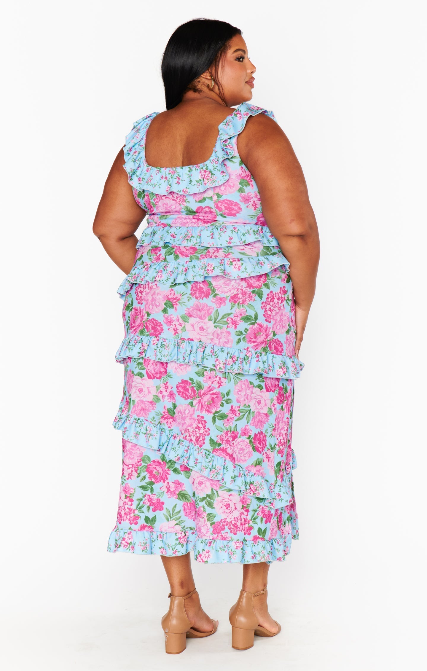 Greta Dress ~ Cottage Floral Multi Stretch