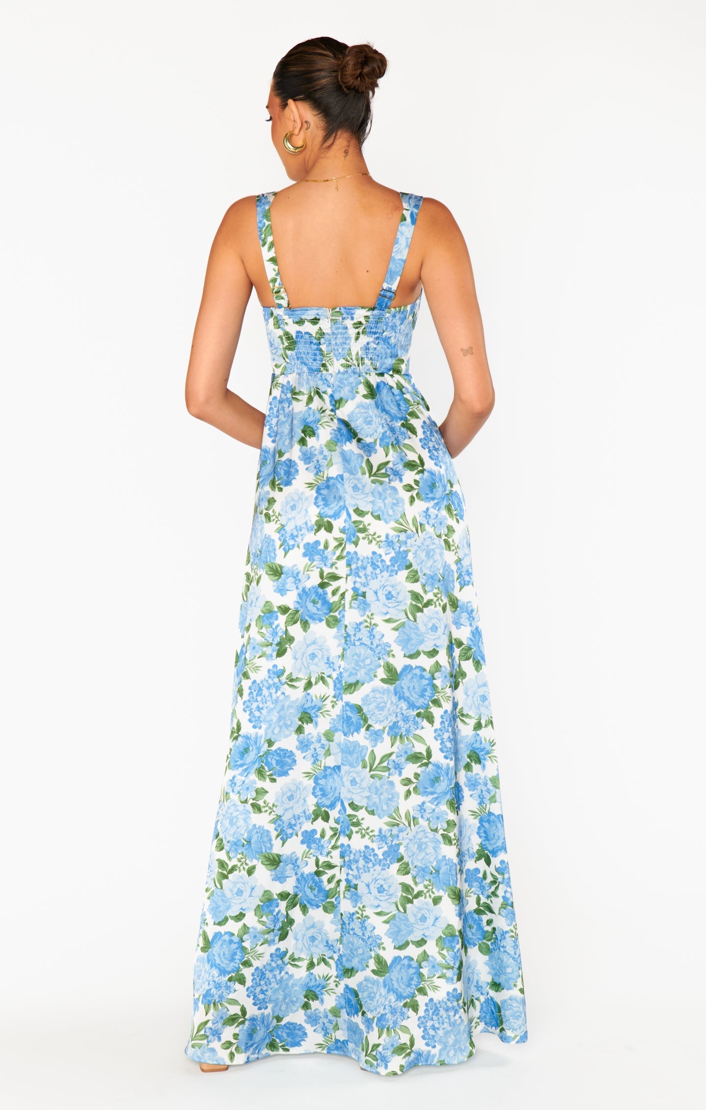 Nina Maxi Dress ~ Cottage Floral Blue