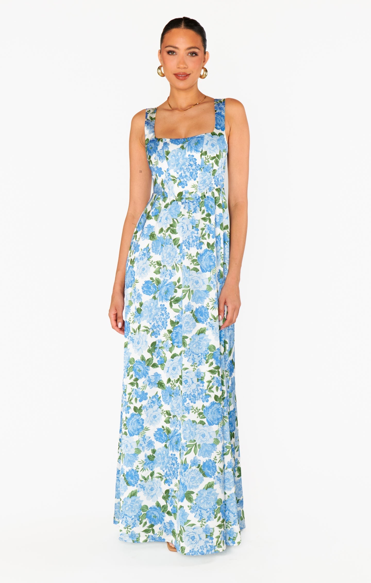 Nina Maxi Dress ~ Cottage Floral Blue