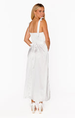 Willow Midi Dress ~ Ivory Luxe Satin
