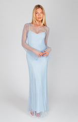 Iconic Maxi Dress ~ Light Blue Glitz