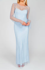 Iconic Maxi Dress ~ Light Blue Glitz