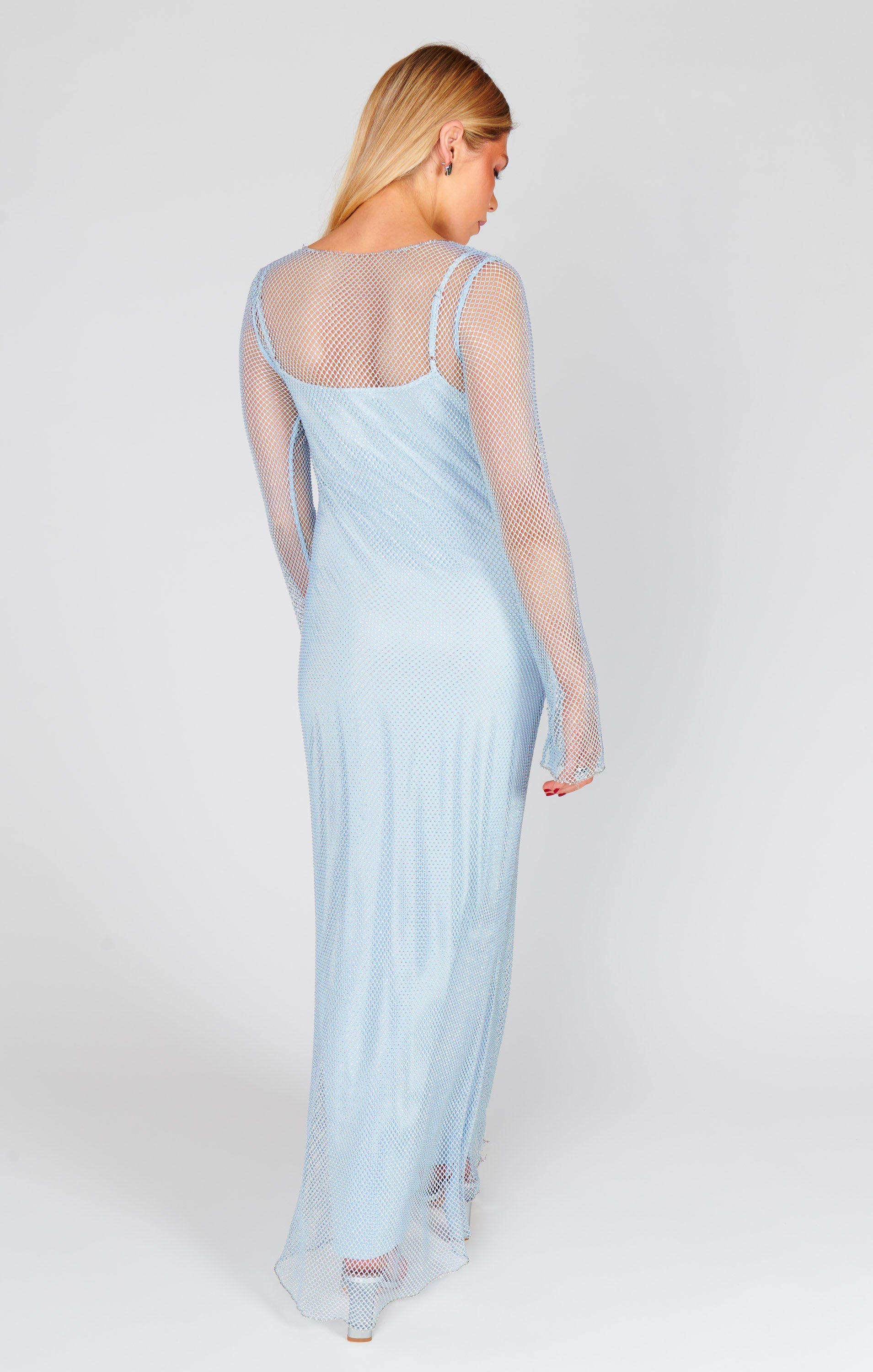 Iconic Maxi Dress ~ Light Blue Glitz