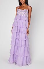 Gabriella Maxi Dress ~ Lilac Enchanted Embellishment