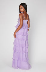 Gabriella Maxi Dress ~ Lilac Enchanted Embellishment
