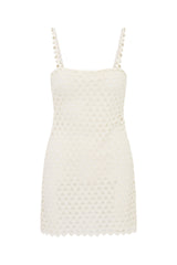 Camara Rhinestone Cotton Lace Mini Dress