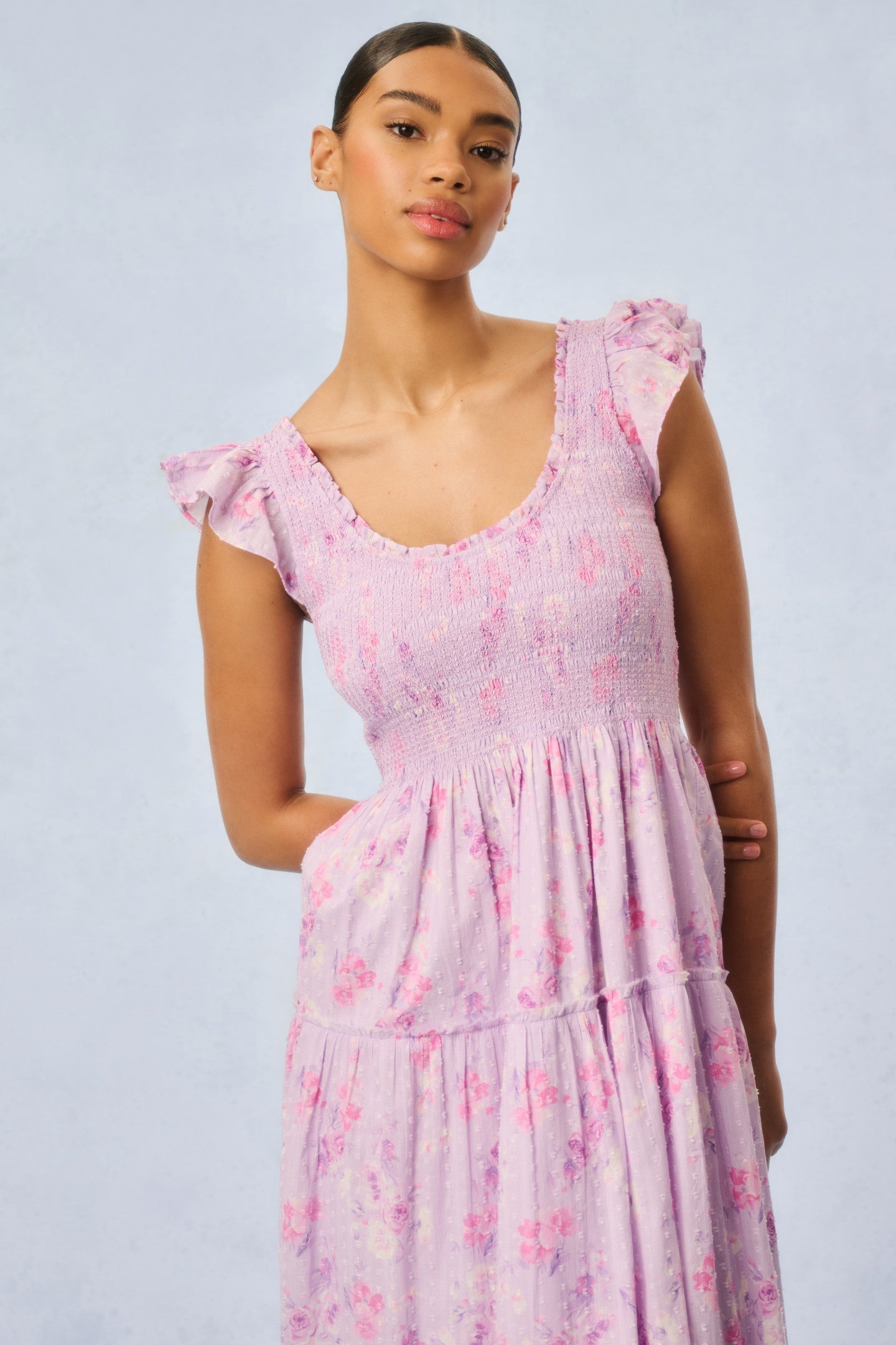 Chessie Heirloom Print Cotton Maxi Dress