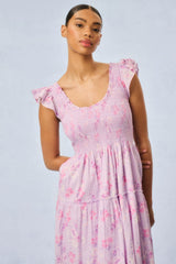 Chessie Heirloom Print Cotton Maxi Dress