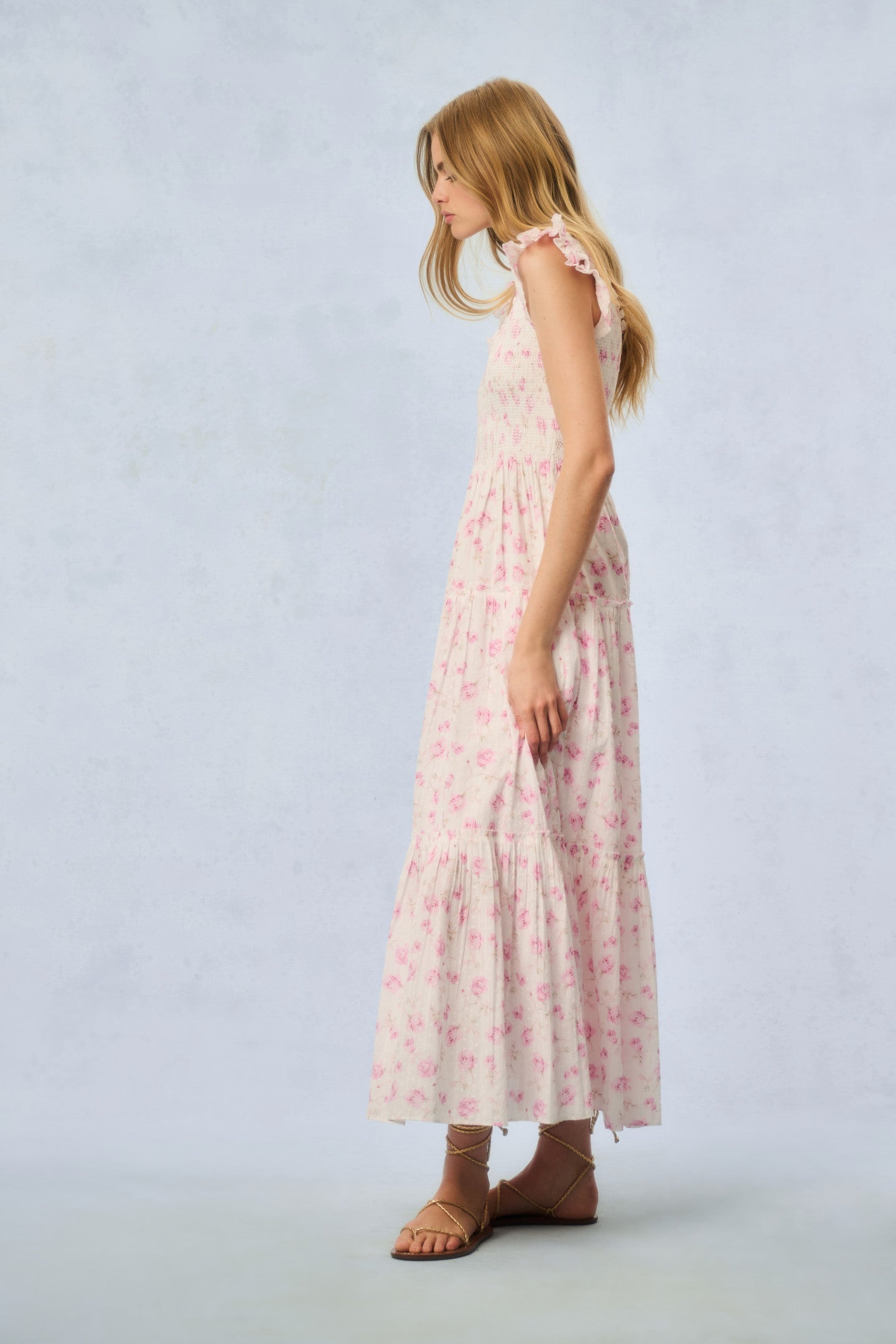 Chessie Heirloom Print Cotton Maxi Dress
