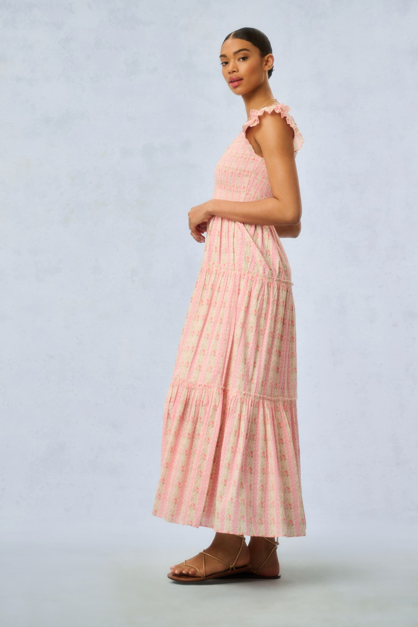 Chessie Heirloom Print Cotton Maxi Dress