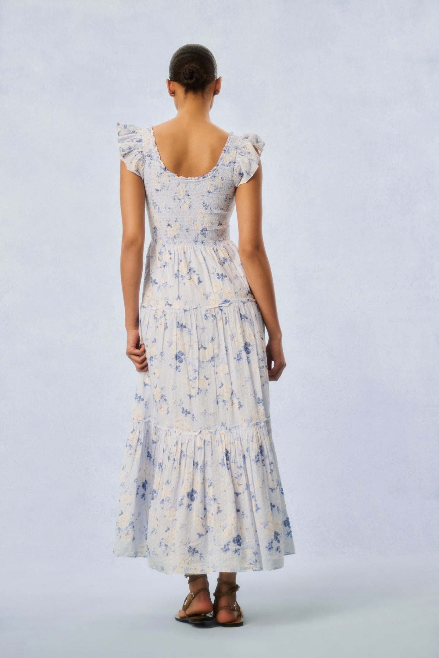 Chessie Heirloom Print Cotton Maxi Dress