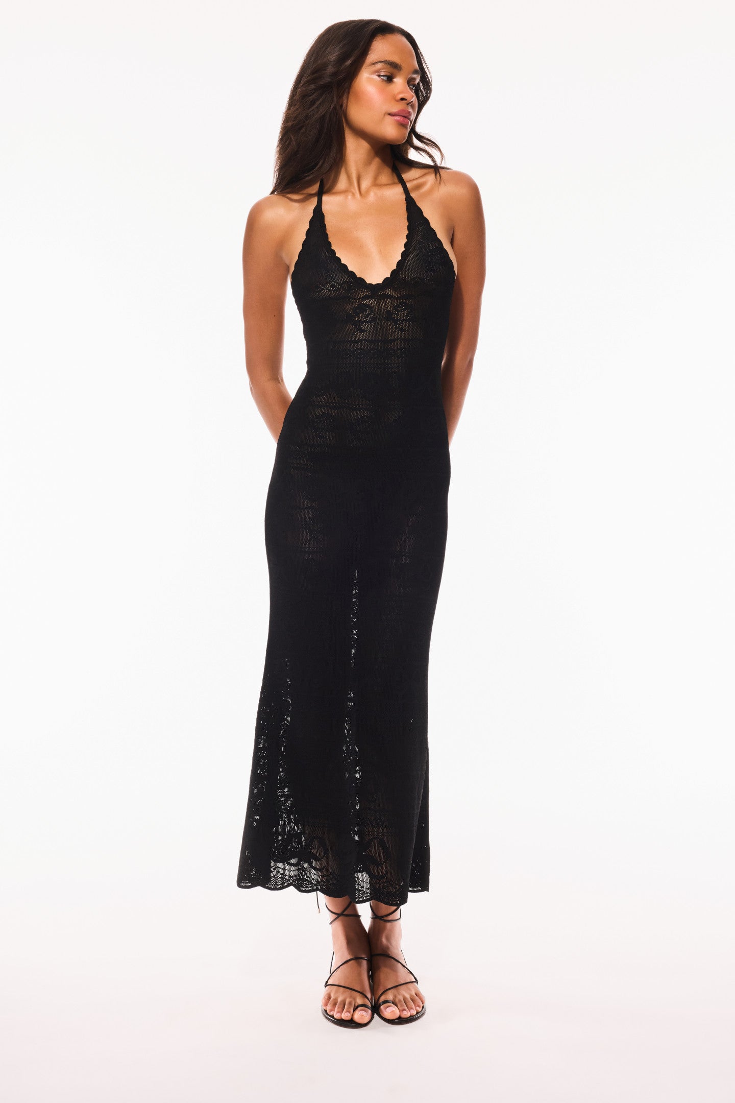 Cillian Pointelle Knit Maxi Dress